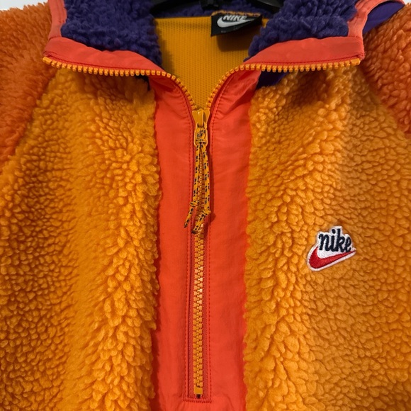 Nike Vibrant Orange and Purple Fleece Pullover - Picture 5 of 6